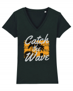 Catch The Wave Tricou mânecă scurtă guler V Damă Evoker