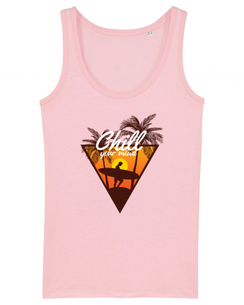 Chill Your Mind Surfer Beach Cotton Pink