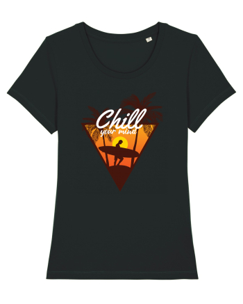 Chill Your Mind Surfer Beach Black