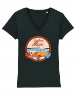 Explore More Van Life Tricou mânecă scurtă guler V Damă Evoker