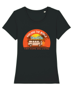 Explore The World Van Life Tricou mânecă scurtă guler larg fitted Damă Expresser