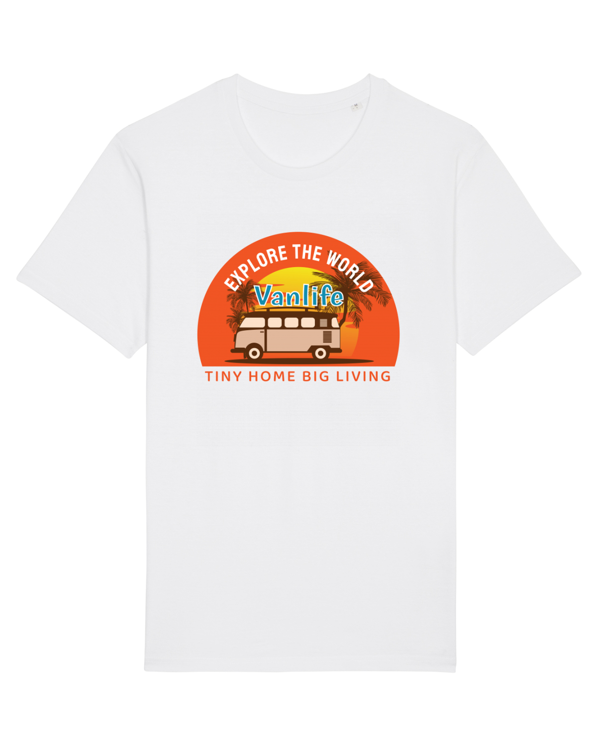 Tricou mânecă scurtă Unisex Rocker White