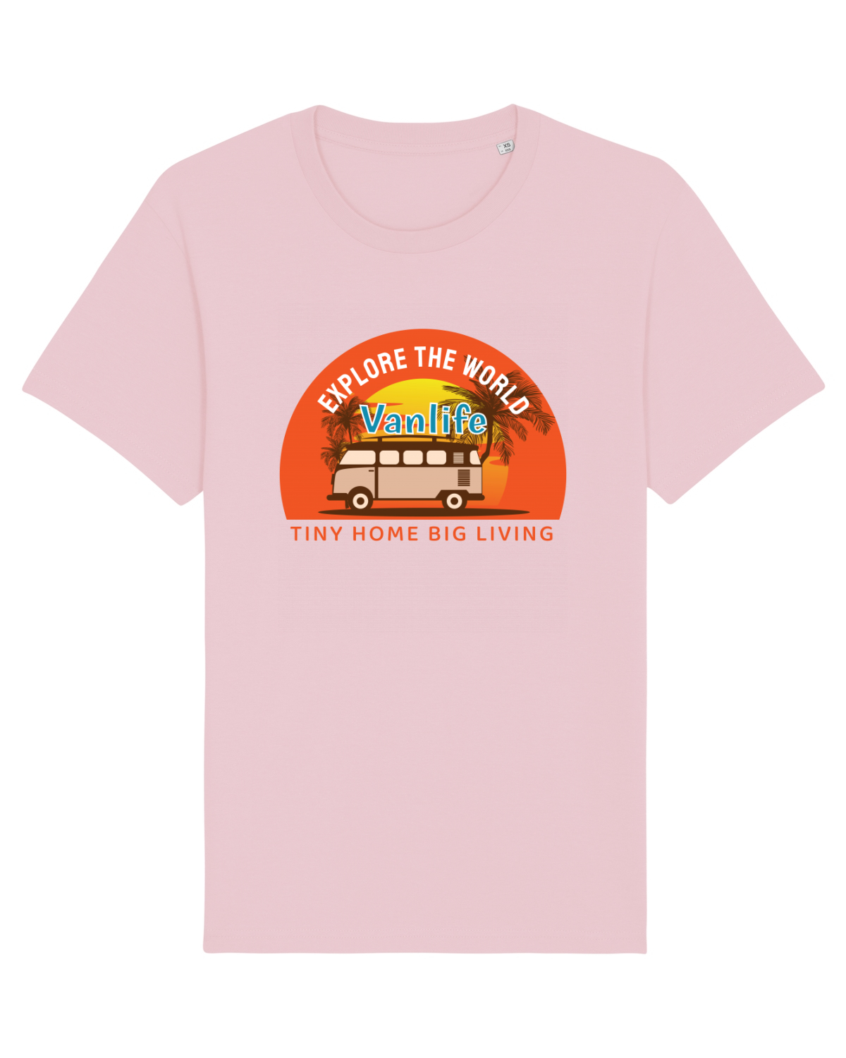 Tricou mânecă scurtă Unisex Rocker Cotton Pink