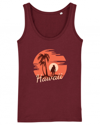 Hawaii Amazing Sunset Girl Burgundy