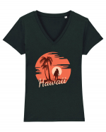 Hawaii Amazing Sunset Girl Tricou mânecă scurtă guler V Damă Evoker