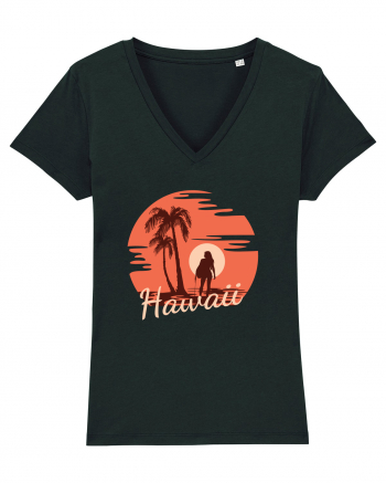 Hawaii Amazing Sunset Girl Black