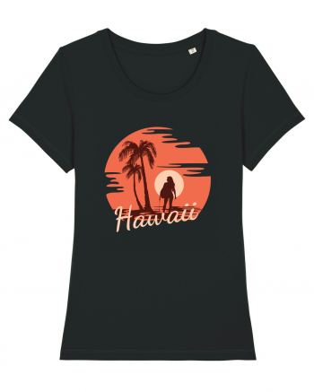 Hawaii Amazing Sunset Girl Black