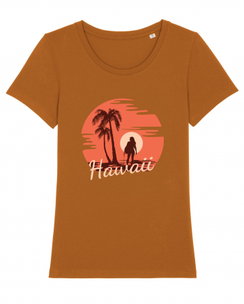 Hawaii Amazing Sunset Girl Roasted Orange