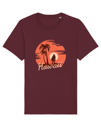 Hawaii Amazing Sunset Girl Burgundy