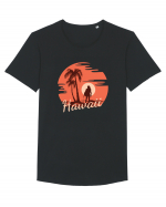 Hawaii Amazing Sunset Girl Tricou mânecă scurtă guler larg Bărbat Skater