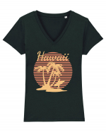 Hawaii Surf Paradise Tricou mânecă scurtă guler V Damă Evoker