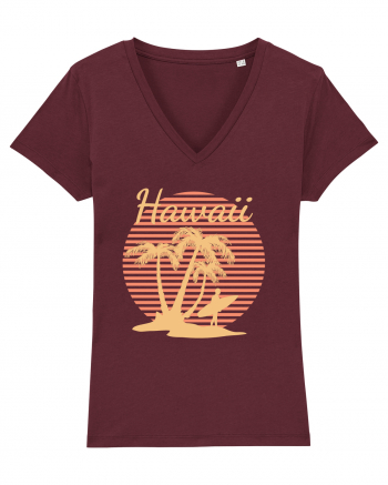 Hawaii Surf Paradise Burgundy