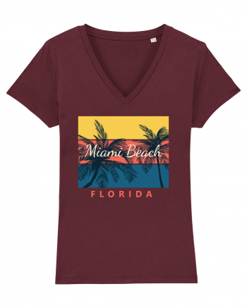 Miami Beach Florida Burgundy