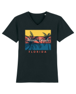 Miami Beach Florida Tricou mânecă scurtă guler V Bărbat Presenter