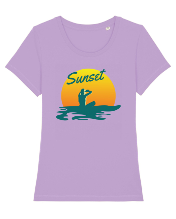 Ocean Sunset Blue Wave Lavender Dawn