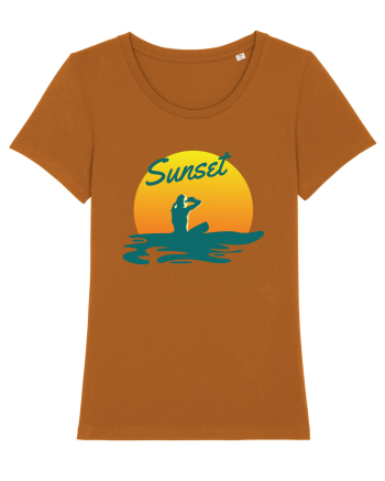 Ocean Sunset Blue Wave Roasted Orange