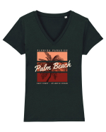 Palm Beach East Coast Florida Tricou mânecă scurtă guler V Damă Evoker