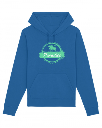 Paradise Green Palm Trees Royal Blue