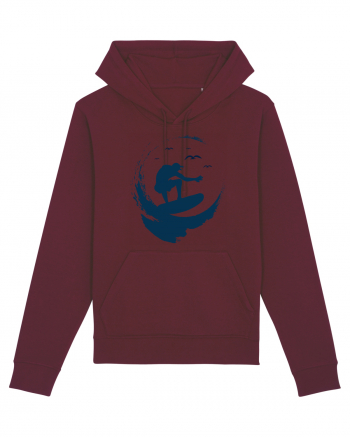 Perfect Wave Surf Life Ocean Burgundy