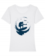 Perfect Wave Surf Life Ocean Tricou mânecă scurtă guler larg fitted Damă Expresser