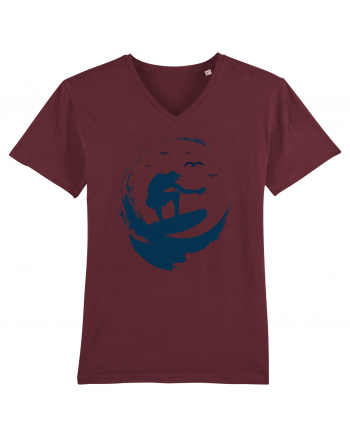 Perfect Wave Surf Life Ocean Burgundy