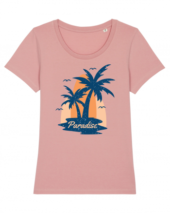 Retro Palm Tree Paradise Beach Canyon Pink