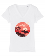 Retro Sunset Venice Beach Tricou mânecă scurtă guler V Damă Evoker