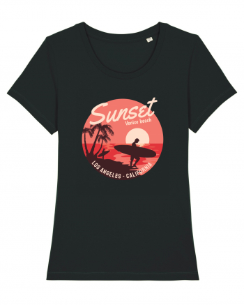 Retro Sunset Venice Beach Black