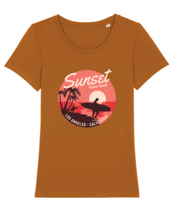 Retro Sunset Venice Beach Roasted Orange