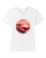 Retro Sunset Venice Beach Tricou mânecă scurtă guler V Bărbat Presenter