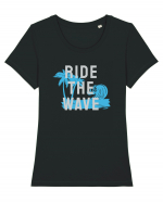 Ride The Wave Ocean Ride The Wave Tricou mânecă scurtă guler larg fitted Damă Expresser