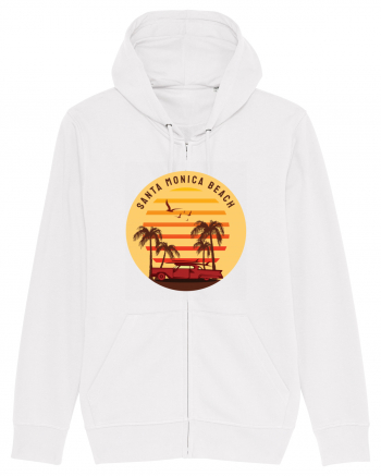 Santa Monica Beach Classic Sunset White