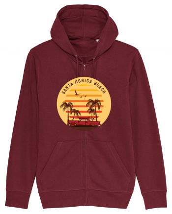 Santa Monica Beach Classic Sunset Burgundy