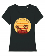 Santa Monica Beach Classic Sunset Tricou mânecă scurtă guler larg fitted Damă Expresser