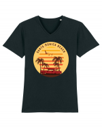 Santa Monica Beach Classic Sunset Tricou mânecă scurtă guler V Bărbat Presenter