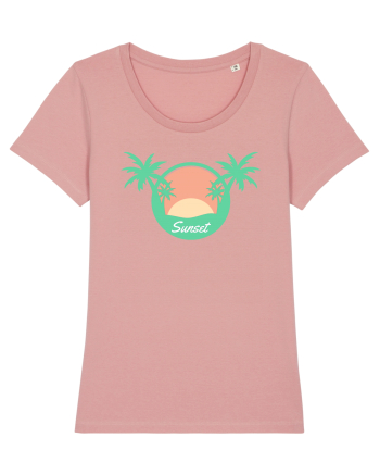 Sunset Palm Tree Beach Canyon Pink