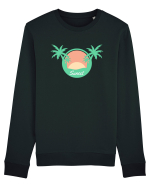 Sunset Palm Tree Beach Bluză mânecă lungă Unisex Rise