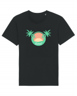 Sunset Palm Tree Beach Tricou mânecă scurtă Unisex Rocker