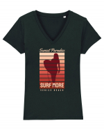 Surf More Venice Beach Tricou mânecă scurtă guler V Damă Evoker