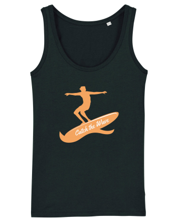 Surfer Catch The Wave Black