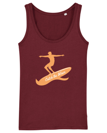 Surfer Catch The Wave Burgundy