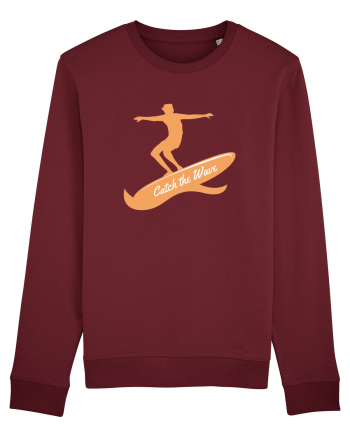 Surfer Catch The Wave Burgundy