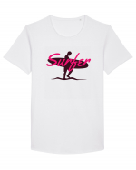 Surfer Tricou mânecă scurtă guler larg Bărbat Skater