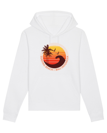 Surfing Beach Sunset Bali  White