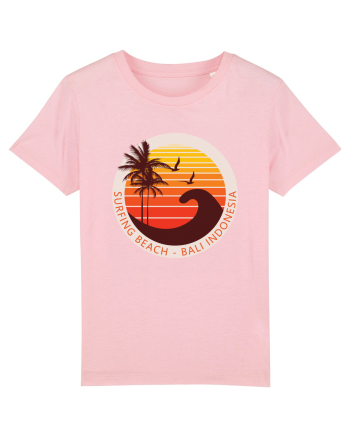 Surfing Beach Sunset Bali  Cotton Pink