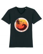 Surfing Beach Sunset Bali  Tricou mânecă scurtă guler V Bărbat Presenter