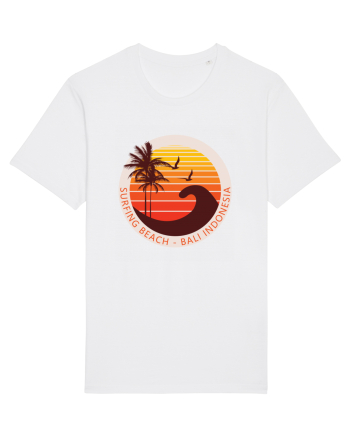 Surfing Beach Sunset Bali  White
