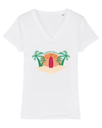 Surfing Beach White