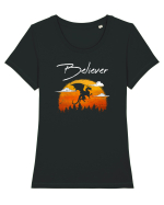 Dragons Believer Tricou mânecă scurtă guler larg fitted Damă Expresser