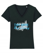 Van Life Tiny Home Tricou mânecă scurtă guler V Damă Evoker